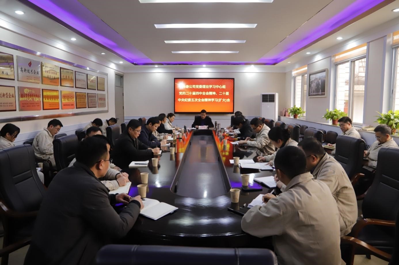 舜泰公司召开党委理论学习中心组学习会